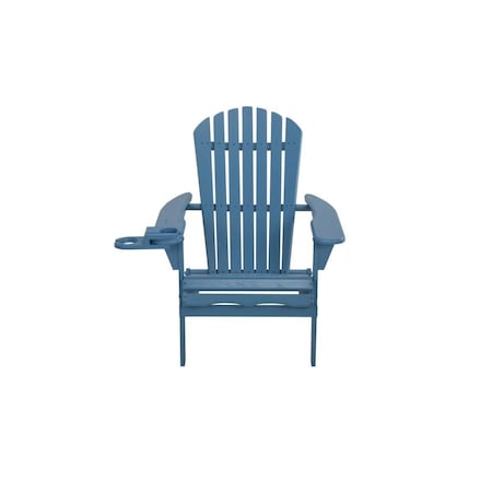 W Unlimited 35 x 32 x 28 in. Foldable Adirondack Chair with Cup Holder, Sky Blue SW2136SB